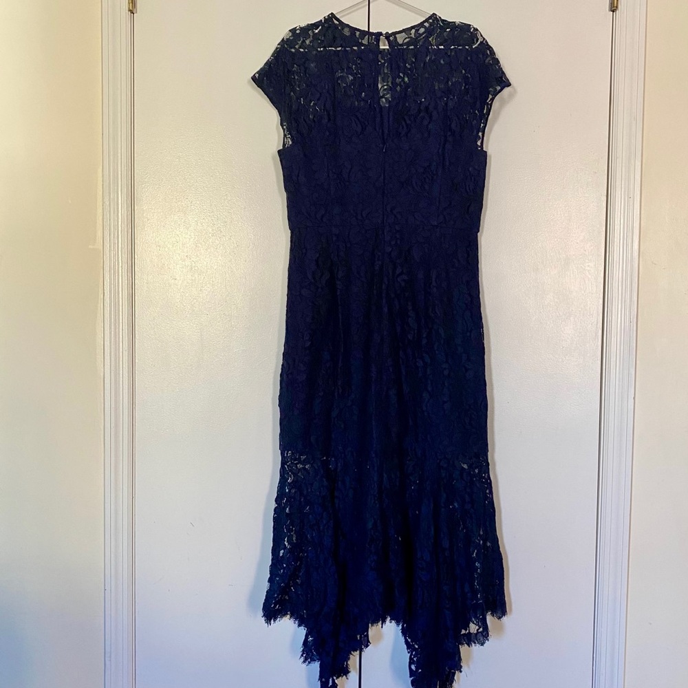 Banana Republic navy lace formal dress